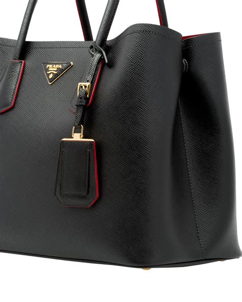 prada double zip tote review|prada double bag large.